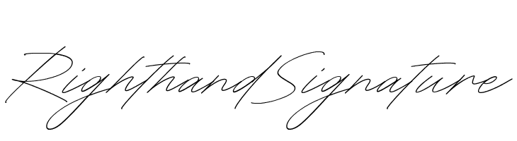 RighthandSignature  Free Fonts Download