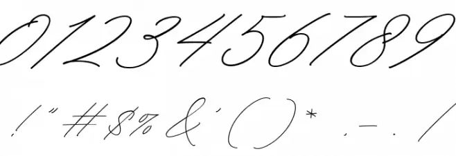RighthandSignature Font OTHER CHARS