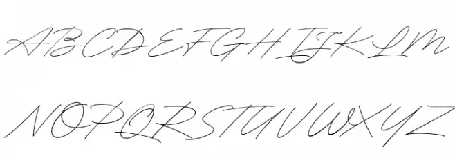 RighthandSignature خط أحرف كبيرة