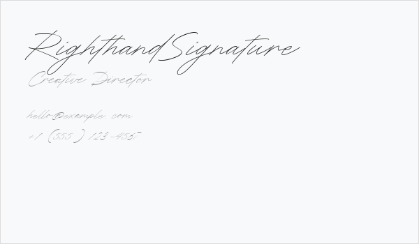 RighthandSignature Business Card