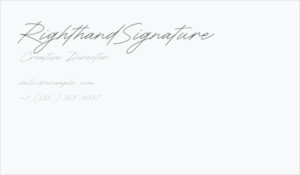 RighthandSignature Business Card