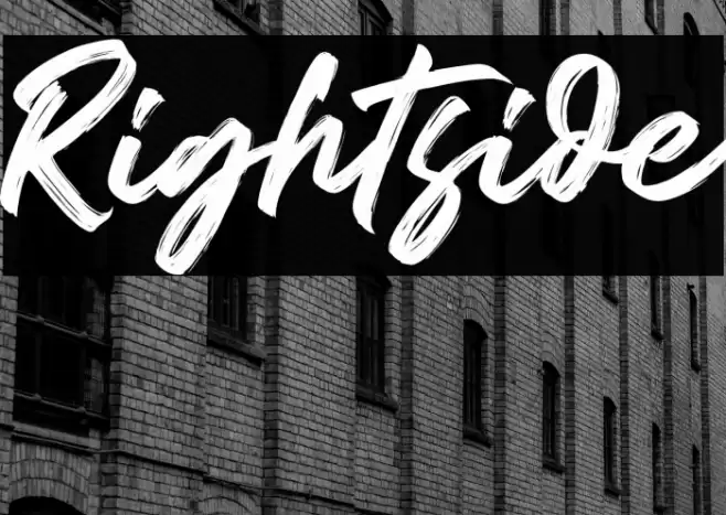 Rightside Font examples