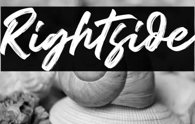 Rightside Font examples