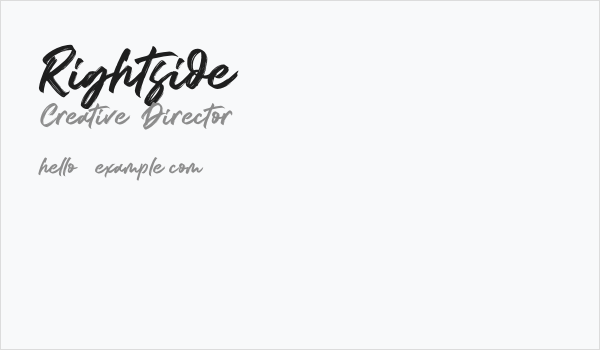 Rightside Business Card