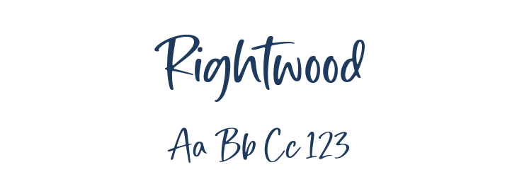 Rightwood Font Preview