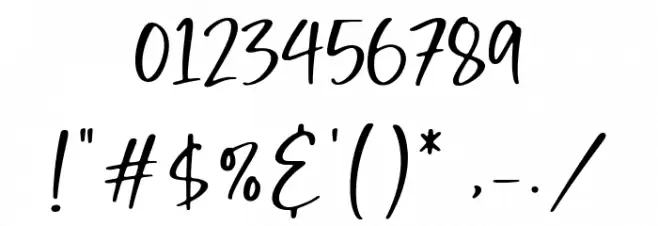 Rightwood Font OTHER CHARS