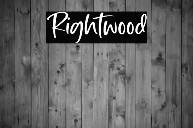 Rightwood Font examples