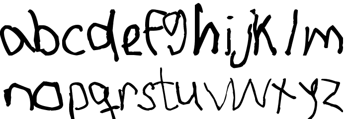 RightyUsesLeftHand Font LOWERCASE