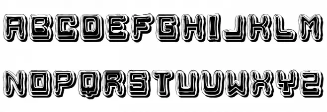 Rigid Regular Font Litere mari