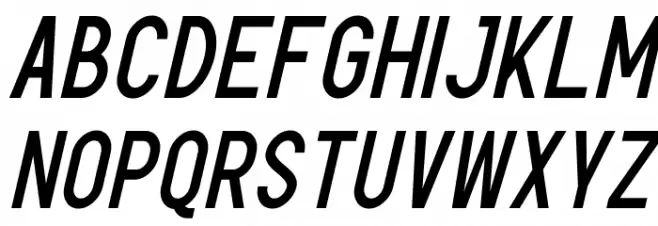 Rijusans Italic Caratteri MAIUSCOLE