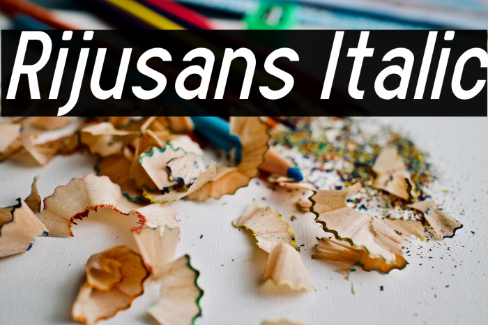 Rijusans Italic Example 2