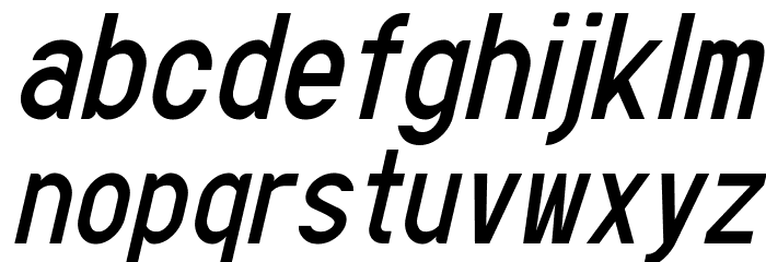 Rijusans Italic Font LOWERCASE