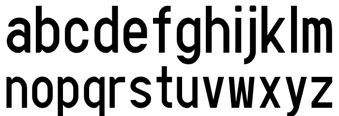 Rijusans Font LOWERCASE