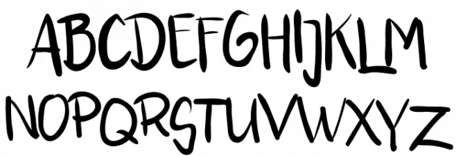 Rikhal Fancy Font UPPERCASE