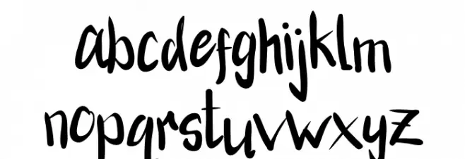 Rikhal Fancy Font LOWERCASE