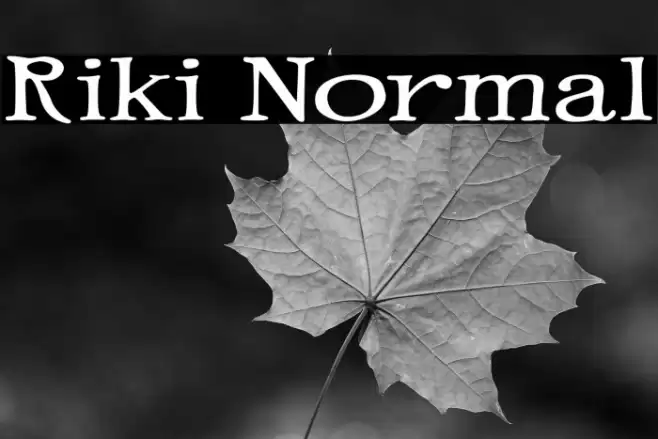 Riki Normal फ़ॉन्ट examples