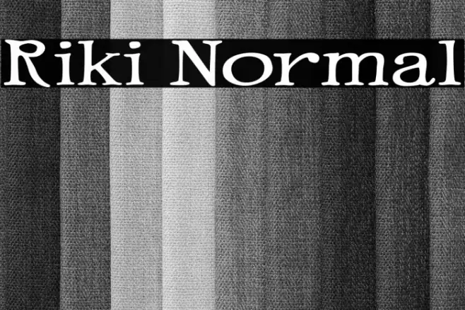 Riki Normal फ़ॉन्ट examples