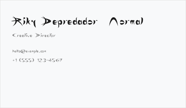 Riky Depredador  Normal Business Card