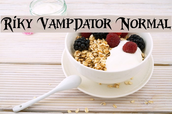 Riky Vampdator Normal Font examples