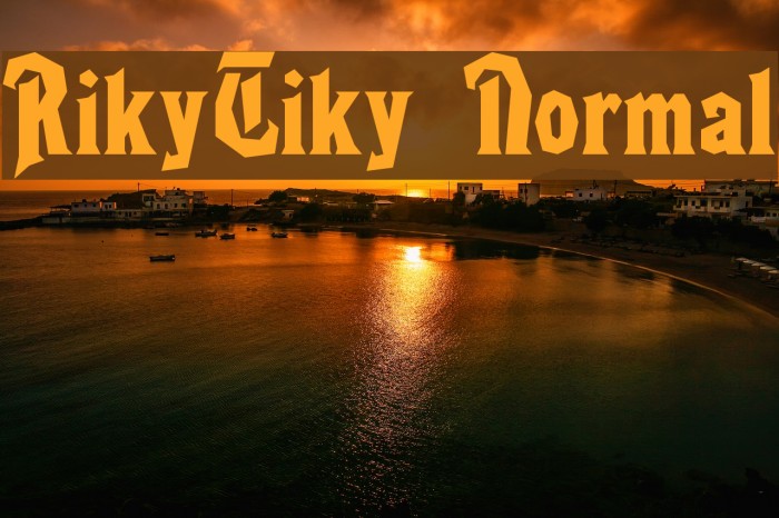 RikyTiky Normal Font examples