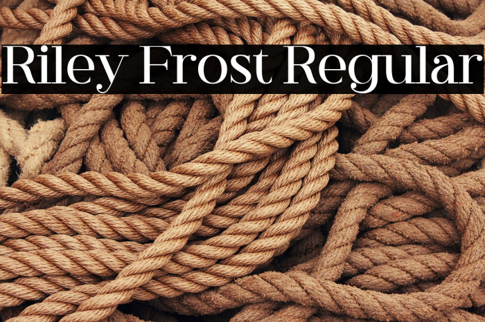 Riley Frost Regular Example 1