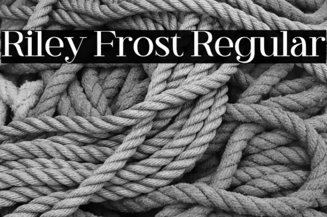 Riley Frost Regular Font examples
