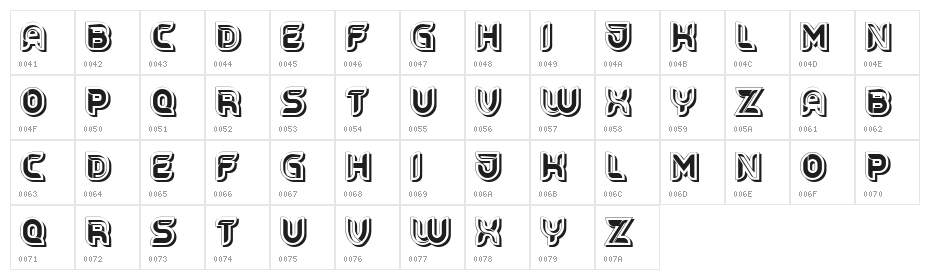 Rimes Regular Character Map