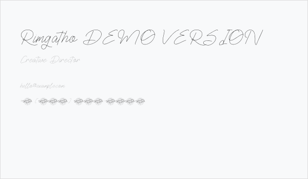 Rimgatho DEMO VERSION Business Card