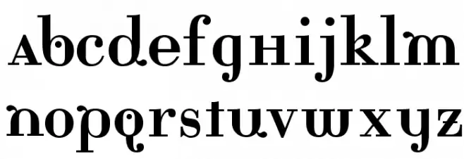 Rina Schriftart Kleinbuchstaben