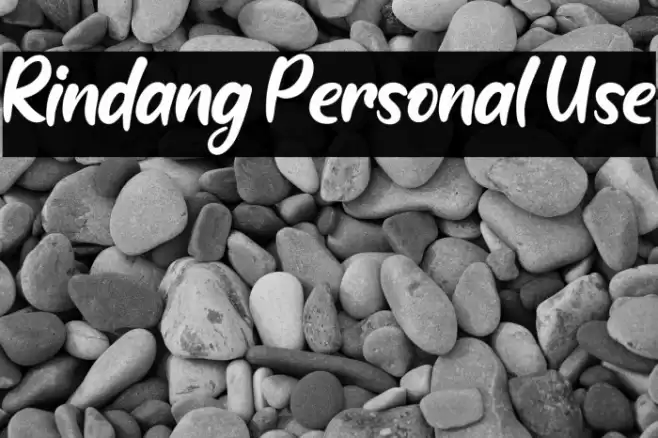 Rindang Personal Use Font examples