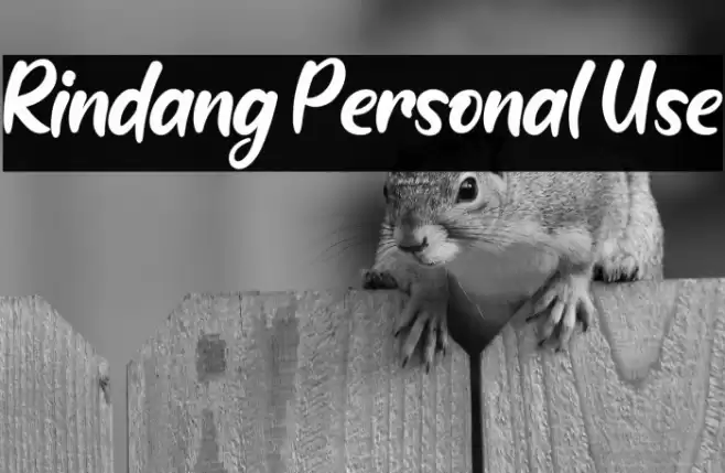 Rindang Personal Use Font examples