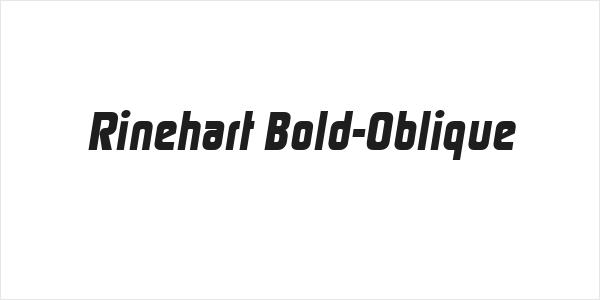 Rinehart Bold-Oblique Logo