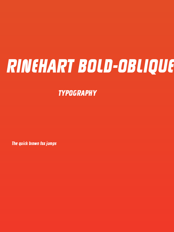 Rinehart Bold-Oblique Poster