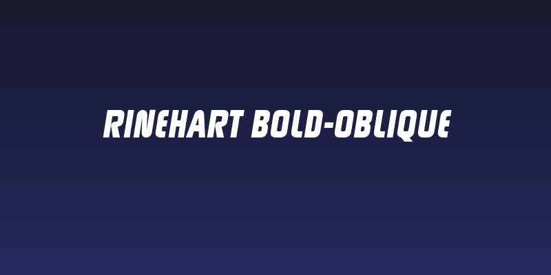 Rinehart Bold-Oblique Social Header