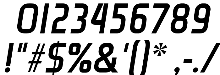Rinehart Oblique Font OTHER CHARS