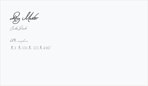 Ring Master Business Card