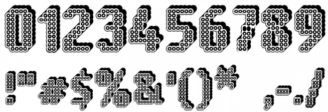 Ring Matrix 3D Font OTHER CHARS