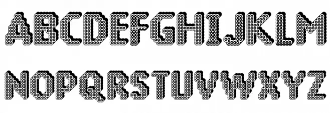 Ring Matrix 3D フォント 大文字