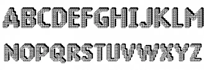 Ring Matrix 3D Schriftart Groß