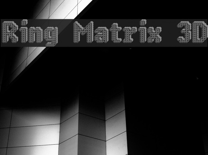 Ring Matrix 3D Font examples