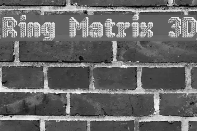 Ring Matrix 3D Caratteri examples