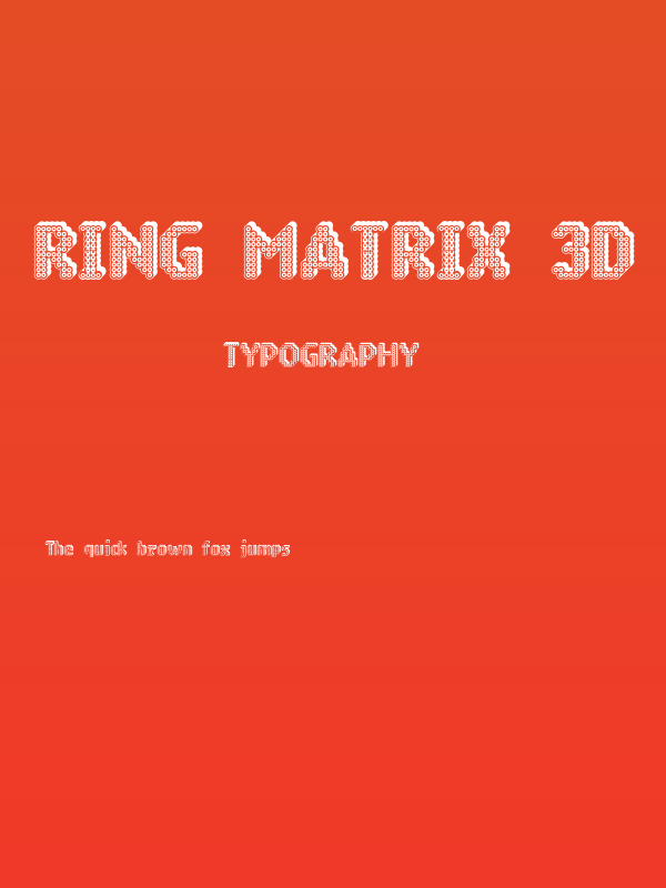 Ring Matrix 3D Poster