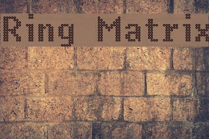 Ring Matrix Font examples