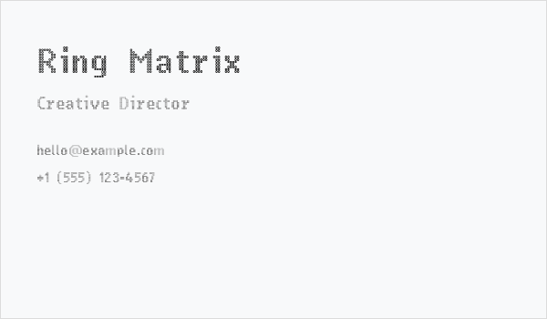 Ring Matrix Business Card