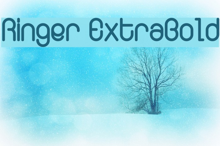 Ringer ExtraBold Font examples