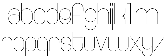 Ringer ExtraLight Font LOWERCASE