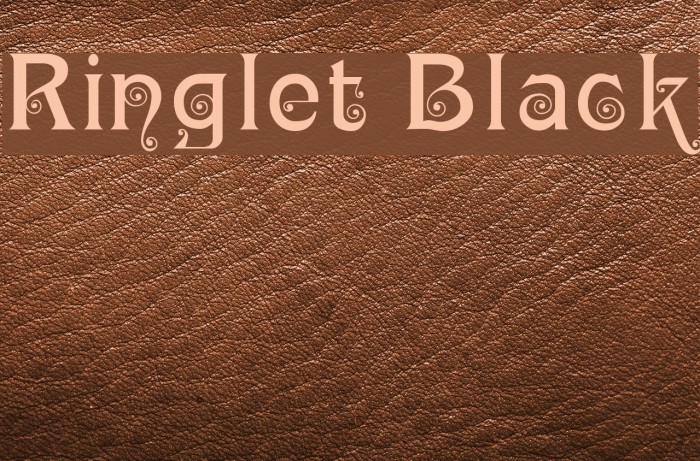 Ringlet Black Font examples