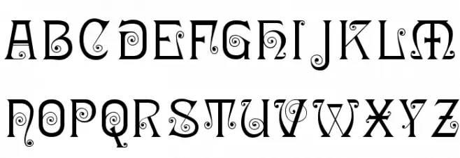 Ringlet Шрифта ВЕРХНИЙ