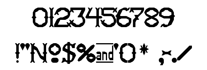 Ringling Regular Font OTHER CHARS