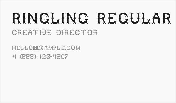 Ringling Regular Business Card